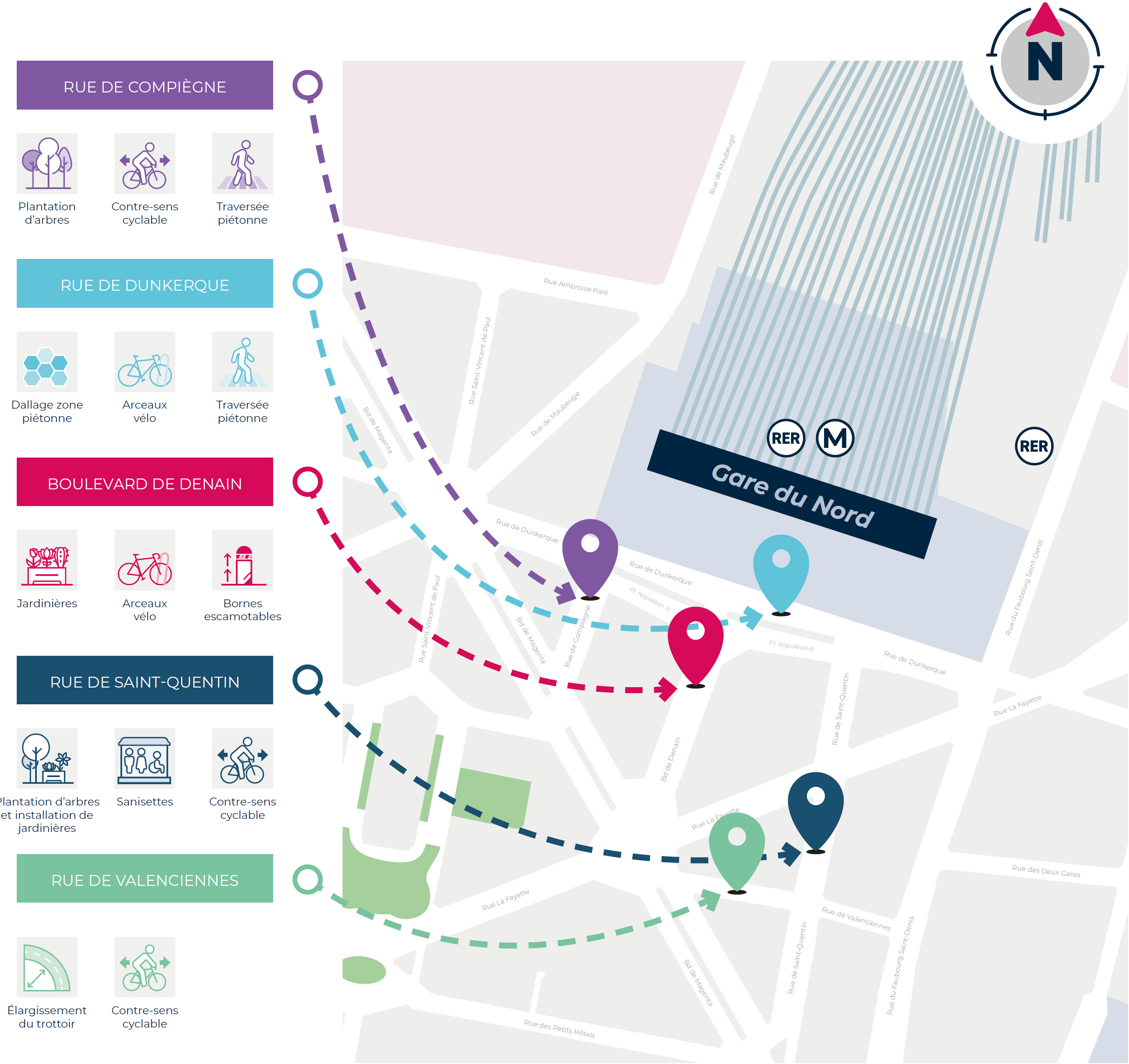 Visuel du plan de réaménagement de la Gare du Nord Visuel du plan de réaménagement de la Gare du Nord